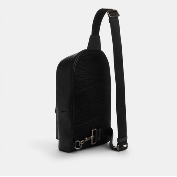 NWT！COACH WEST PACK WITH STAR PRINT (COACH CW383) GUNMETAL/BLACK - Picture 7 of 9